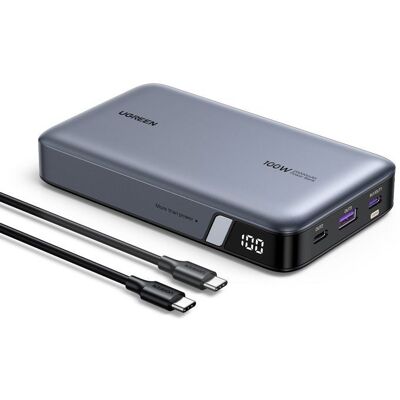 Batterie externe - UGREEN - 20000 mAh - 100W - Version 2 - Gris Gris - Publicité Batterie externe - UGREEN - 20000 mAh - 100W - Version 2 - Gris Gris - Publicité