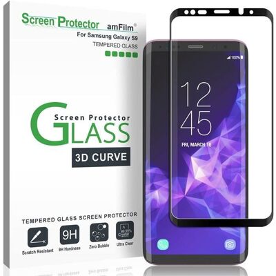 123 Verre Trempé Protection écran pour Galaxy S9 Couverture Complète (Courbes 3D) Film Protecteur Décran pour Samsung Galaxy S9 Noir - Publicité 123 Verre Trempé Protection écran pour Galaxy S9 Couverture Complète (Courbes 3D) Film Protecteur Décran pour Samsung Galaxy S9 Noir - Publicité