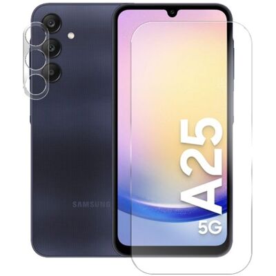123 Verre trempé Samsung Galaxy A25 5G SM-A226B 6.5+Verre trempé camera arrière protecteur-Film Protection en Verre Trempé - Yuan Blanc - Publicité 123 Verre trempé Samsung Galaxy A25 5G SM-A226B 6.5+Verre trempé camera arrière protecteur-Film Protection en Verre Trempé - Yuan Blanc - Publicité