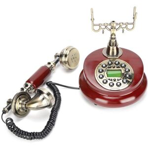 SURENHAP Téléphone vintage CT‑8026 Téléphone Fixe Rétro Téléphone Antique Filaire à Ancienne Convient pour Maison telephonie piece Rouge - Publicité SURENHAP Téléphone vintage CT‑8026 Téléphone Fixe Rétro Téléphone Antique Filaire à Ancienne Convient pour Maison telephonie piece Rouge - Publicité
