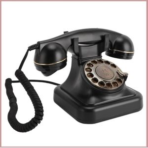 Téléphone Fixe Rétro - SJLERST - Cadran Rotary - Fonction Redial - Sonnerie Mécanique - Design Vintage - Publicité Téléphone Fixe Rétro - SJLERST - Cadran Rotary - Fonction Redial - Sonnerie Mécanique - Design Vintage - Publicité