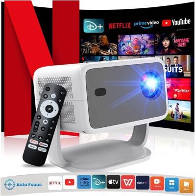 XGODY 【Netflix Certifié/Auto Focus】Vidéoprojecteur 4K Supporté Auto Keystone Projecteur vidéo25000 Lumens WiFi6 Bluetooth5 1080P Full HD Gris - Publicité XGODY 【Netflix Certifié/Auto Focus】Vidéoprojecteur 4K Supporté Auto Keystone Projecteur vidéo25000 Lumens WiFi6 Bluetooth5 1080P Full HD Gris - Publicité