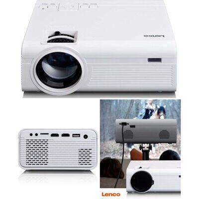 Vidéoprojecteur Portable - Lenco - LPJ-280WH - Full HD 1080p - 2800 Lumens - 3000:1 Contraste Blanc - Publicité Vidéoprojecteur Portable - Lenco - LPJ-280WH - Full HD 1080p - 2800 Lumens - 3000:1 Contraste Blanc - Publicité