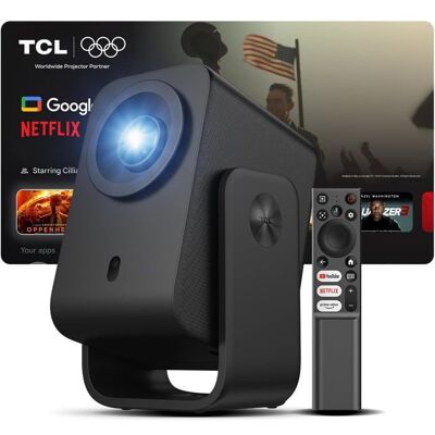 Vidéoprojecteur portable - TCL - C1 - Full HD 1080p - Audio Dolby 8W - Google TV intégré Gris - Publicité Vidéoprojecteur portable - TCL - C1 - Full HD 1080p - Audio Dolby 8W - Google TV intégré Gris - Publicité
