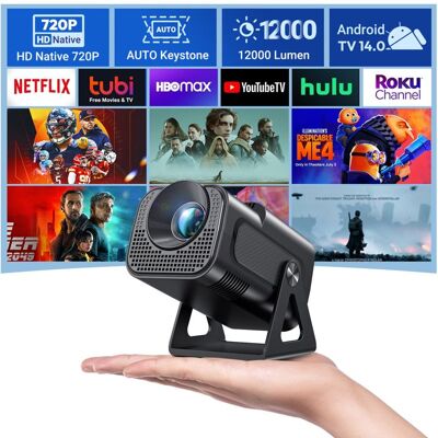 XGODY Mini Vidéoprojecteur Portable4K 1080P Supporté WiFi6 BluetoothLCD 12000 Lumen Projecteur Auto Keystoneavec avec iOS/Android -Nior Noir - Publicité XGODY Mini Vidéoprojecteur Portable4K 1080P Supporté WiFi6 BluetoothLCD 12000 Lumen Projecteur Auto Keystoneavec avec iOS/Android -Nior Noir - Publicité