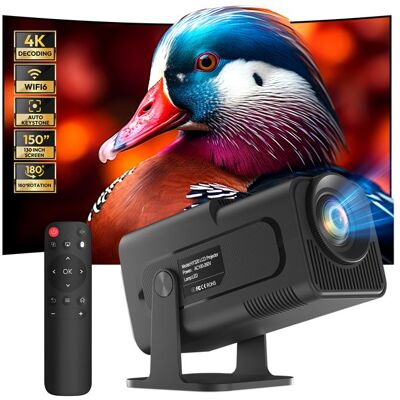 XGODY Vidéoprojecteur Wi-Fi 5G Bluetooth 1080P Full HD Retroprojecteur 4K Supporte Projecteur 18000 Lumens avec iOS/Android/HDMI/USB Gris - Publicité XGODY Vidéoprojecteur Wi-Fi 5G Bluetooth 1080P Full HD Retroprojecteur 4K Supporte Projecteur 18000 Lumens avec iOS/Android/HDMI/USB Gris - Publicité