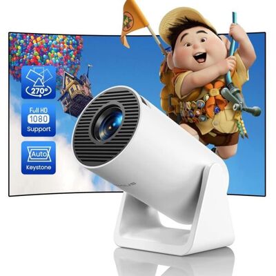 Vidéoprojecteur Mini Portable - WIMIUS - S27 - Full HD 1080P - WiFi - Bluetooth 5.2 Blanc - Publicité Vidéoprojecteur Mini Portable - WIMIUS - S27 - Full HD 1080P - WiFi - Bluetooth 5.2 Blanc - Publicité