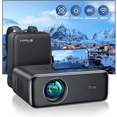 Videoprojecteur - WiMiUS - P62 - Full HD 1080P - 12000 Lumens - WiFi Bluetooth Blanc - Publicité Videoprojecteur - WiMiUS - P62 - Full HD 1080P - 12000 Lumens - WiFi Bluetooth Blanc - Publicité