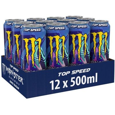 Boissons énergisantes Monster Energy - Monster Energy Juiced - Top Speed Pack de 12 - Publicité Boissons énergisantes Monster Energy - Monster Energy Juiced - Top Speed Pack de 12 - Publicité