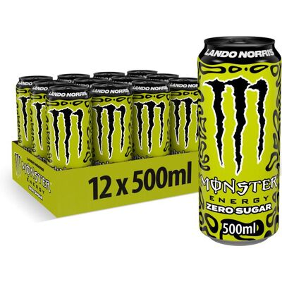 Boissons énergisantes Monster Energy - Monster Energy Zero Sugar - Lando Norris Pack de 12 - Publicité Boissons énergisantes Monster Energy - Monster Energy Zero Sugar - Lando Norris Pack de 12 - Publicité