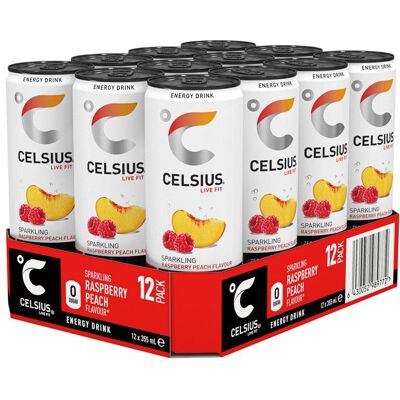 Boissons énergisantes Celsius - Celsius Energy Drink - Summer Vibe Pack de 12 - Publicité Boissons énergisantes Celsius - Celsius Energy Drink - Summer Vibe Pack de 12 - Publicité