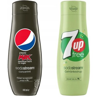 Lot de sirops ESITEO Pepsi Max et 7UP Zero - 440mL chacun - Publicité Lot de sirops ESITEO Pepsi Max et 7UP Zero - 440mL chacun - Publicité