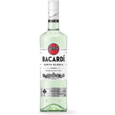 Rhum Bacardi Carta Blanca - Rhum blanc - Puerto Rico - 375%vol - 70cl - Publicité Rhum Bacardi Carta Blanca - Rhum blanc - Puerto Rico - 375%vol - 70cl - Publicité