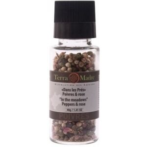 TERRA MADRE - Poivre Dans les prés bio 40 g - Poivres & rose - Publicité TERRA MADRE - Poivre Dans les prés bio 40 g - Poivres & rose - Publicité