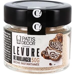 PATISDECOR CAKE DECORATION Levure de Boulanger sèche instantanée 50 g - Publicité PATISDECOR CAKE DECORATION Levure de Boulanger sèche instantanée 50 g - Publicité