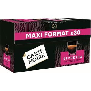 LOT DE 4 - CARTE NOIRE - Café Espresso Intense N°9 Compatibles Nespresso - Paquet de 30 capsules Blanc - Publicité LOT DE 4 - CARTE NOIRE - Café Espresso Intense N°9 Compatibles Nespresso - Paquet de 30 capsules Blanc - Publicité