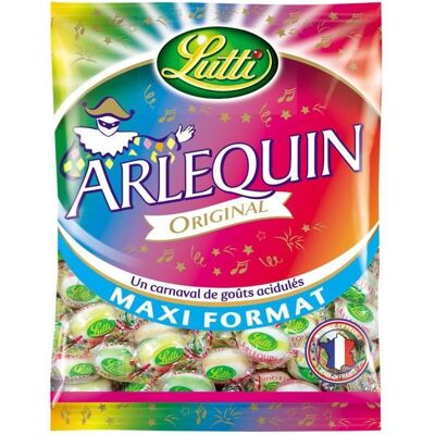 LUTTI Arlequin Bonbons acidulés Original Maxi format - 400 g - Publicité LUTTI Arlequin Bonbons acidulés Original Maxi format - 400 g - Publicité