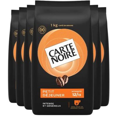 CARTE NOIRE - Petit Déjeuner - Café en Grains - Intense et Généreux - Paquet de 6 kg - Publicité CARTE NOIRE - Petit Déjeuner - Café en Grains - Intense et Généreux - Paquet de 6 kg - Publicité