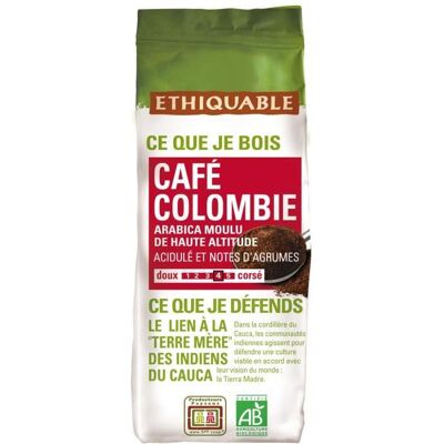 ETHIQUABLE Café Colombie Moulu Bio - 250 g - 100% Arabica - intensité 4/5 - Publicité ETHIQUABLE Café Colombie Moulu Bio - 250 g - 100% Arabica - intensité 4/5 - Publicité