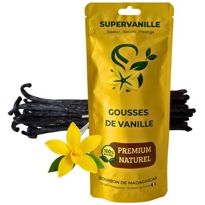 10 gousses de vanille Bourbon de Madagascar - Publicité 10 gousses de vanille Bourbon de Madagascar - Publicité