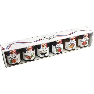 ASSORTIMENT DE 6 CONFITURES DE 47G - LUCIEN GEORGELIN - Publicité ASSORTIMENT DE 6 CONFITURES DE 47G - LUCIEN GEORGELIN - Publicité