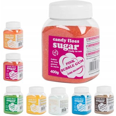 MIX Sucre pour barbe à papa Saveurs variées Arôme naturel - Sucre 8x400g - Publicité MIX Sucre pour barbe à papa Saveurs variées Arôme naturel - Sucre 8x400g - Publicité