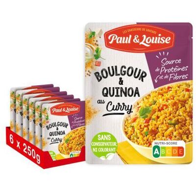 Paul & Louise Boulgour & Quinoa au curry (250g) - Lot de 6 unités - Publicité Paul & Louise Boulgour & Quinoa au curry (250g) - Lot de 6 unités - Publicité