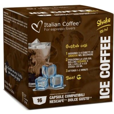 Ice Coffee 64 capsules compatibles Nescafé Dolce Gusto boisson froide au café - La Capsuleria - Publicité Ice Coffee 64 capsules compatibles Nescafé Dolce Gusto boisson froide au café - La Capsuleria - Publicité