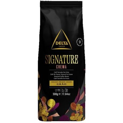Café en grain - DELTA CAFÉS - Signature Crema - Mélange exclusif - Robustas dAsie - Arabicas dAmérique - Notes de miel - Publicité Café en grain - DELTA CAFÉS - Signature Crema - Mélange exclusif - Robustas dAsie - Arabicas dAmérique - Notes de miel - Publicité