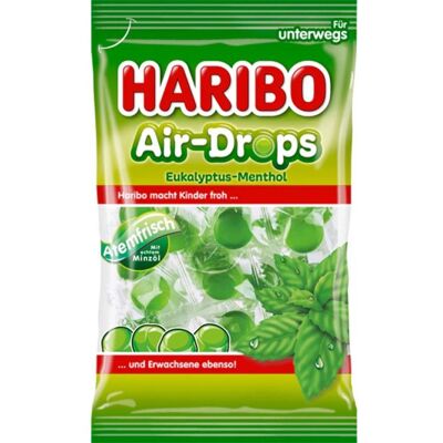 Bonbons Haribo air-drops eucalyptus menthol sachet de 100 g - Publicité Bonbons Haribo air-drops eucalyptus menthol sachet de 100 g - Publicité