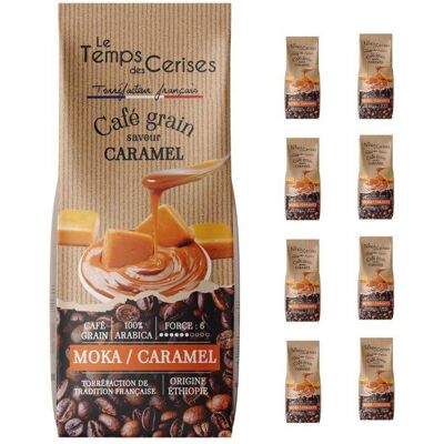 LE TEMPS DES CERISES. Le Temps des Cerises - Pack de 9 - Café en grain - Saveur Caramel - 225gx9 - Publicité LE TEMPS DES CERISES. Le Temps des Cerises - Pack de 9 - Café en grain - Saveur Caramel - 225gx9 - Publicité