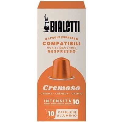 Café en capsule - BIALETTI - Cremoso - Compatible Nespresso - Lot de 10 - Publicité Café en capsule - BIALETTI - Cremoso - Compatible Nespresso - Lot de 10 - Publicité