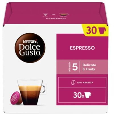 NESCAFE DOLCE GUSTO ESPRESSO 3 boites - 90 capsules - Publicité NESCAFE DOLCE GUSTO ESPRESSO 3 boites - 90 capsules - Publicité