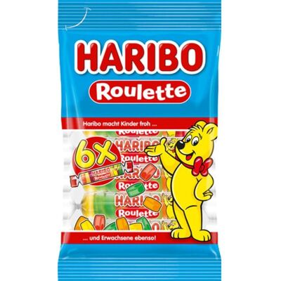 Bonbons Haribo roulette paquet de 6 sachet de 150 g - Publicité Bonbons Haribo roulette paquet de 6 sachet de 150 g - Publicité