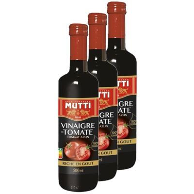 Mutti - Lot 3x Vinaigre de tomates - Bouteille 500ml - Publicité Mutti - Lot 3x Vinaigre de tomates - Bouteille 500ml - Publicité
