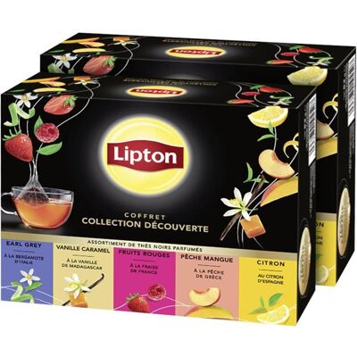 Lipton - Coffret Collection Découverte Thés Noirs 100 Sachets Pyramid - 2x50 sachets - Publicité Lipton - Coffret Collection Découverte Thés Noirs 100 Sachets Pyramid - 2x50 sachets - Publicité