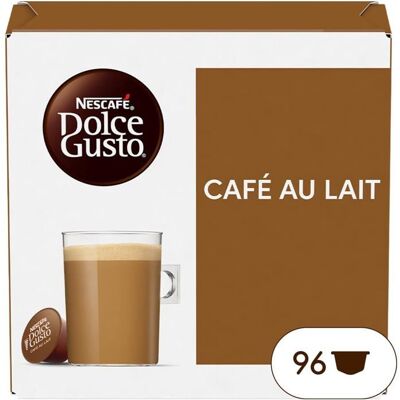 Café au Lait - SUTEO - Nescafé Dolce Gusto - 96 Capsules - Notes de Caramel - Torréfaction Moyenne - Publicité Café au Lait - SUTEO - Nescafé Dolce Gusto - 96 Capsules - Notes de Caramel - Torréfaction Moyenne - Publicité