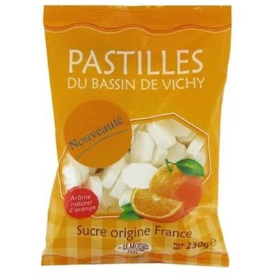Bonbons Vichy pastilles saveur orange sachet de 230 g - Publicité Bonbons Vichy pastilles saveur orange sachet de 230 g - Publicité