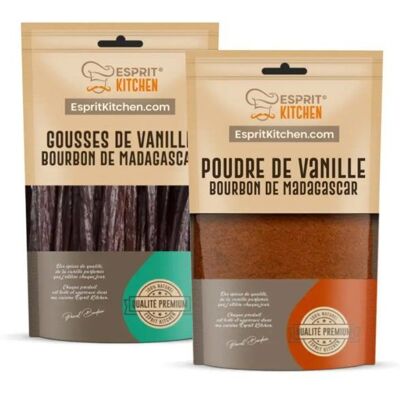 10 Gousses de Vanille Bourbon de Madagascar + 50 g de Poudre de Vanille Bourbon - Publicité 10 Gousses de Vanille Bourbon de Madagascar + 50 g de Poudre de Vanille Bourbon - Publicité