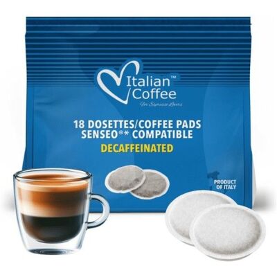 Café Décaféiné 180 dosettes compatibles Senseo 10 boîtes de 18 - La Capsuleria - Publicité Café Décaféiné 180 dosettes compatibles Senseo 10 boîtes de 18 - La Capsuleria - Publicité