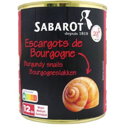 Escargots de Bourgogne en conserve - SABAROT - 12 douzaines - 144 pièces - calibre moyen - 465 g - Publicité Escargots de Bourgogne en conserve - SABAROT - 12 douzaines - 144 pièces - calibre moyen - 465 g - Publicité