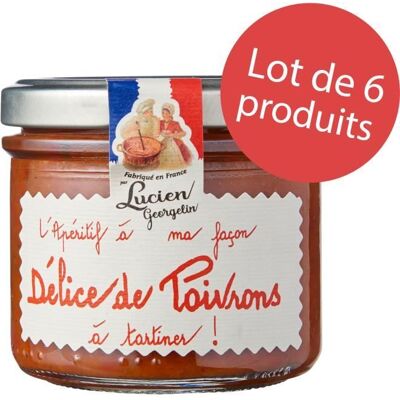 LUCIEN GEORGELIN LOT 6 x DELICE DE POIVRONS 100G - RCC - Publicité LUCIEN GEORGELIN LOT 6 x DELICE DE POIVRONS 100G - RCC - Publicité