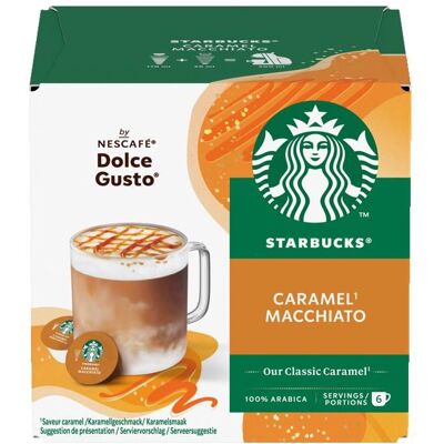 STARBUCKS BY DOLCE GUSTO CARAMEL MACCHIATO (12 capsules) 6 boites - 72 capsules - Publicité STARBUCKS BY DOLCE GUSTO CARAMEL MACCHIATO (12 capsules) 6 boites - 72 capsules - Publicité