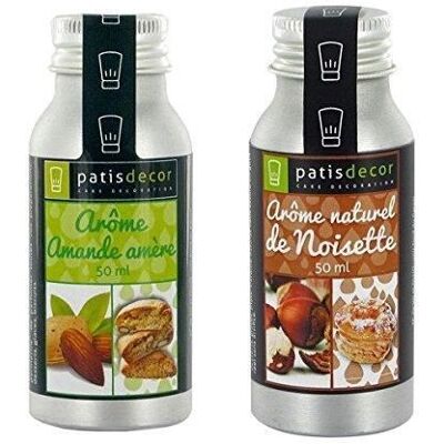 Arôme naturel damande amère + noisette Patisdécor (2 x 50 ml). Publicité Arôme naturel damande amère + noisette Patisdécor (2 x 50 ml). Publicité