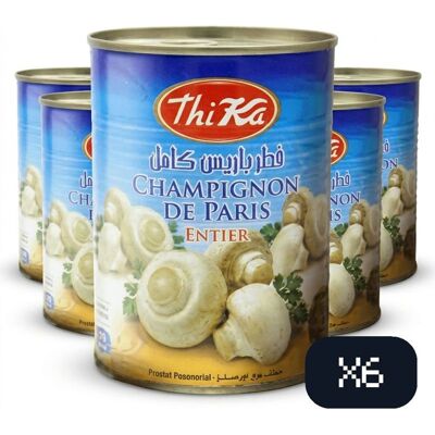 Thika Champignons entiers - boite 400 g - Pack de 6 - Publicité Thika Champignons entiers - boite 400 g - Pack de 6 - Publicité