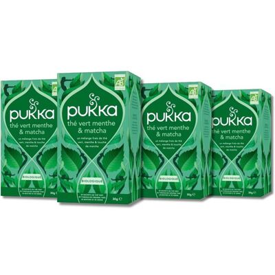 Pukka Infusion Bio Thé vert Menthe & Matcha Infusion Biologique 100% des Ingrédients 80 Sachets Lot de 4x20 sachets - Publicité Pukka Infusion Bio Thé vert Menthe & Matcha Infusion Biologique 100% des Ingrédients 80 Sachets Lot de 4x20 sachets - Publicité