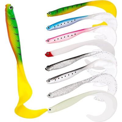 KJEHOME 9 Pièces Leurre Souple Brochet et Carnassier Leurre Pêche de Peche Truite Brochet Sandre Poissons - Publicité KJEHOME 9 Pièces Leurre Souple Brochet et Carnassier Leurre Pêche de Peche Truite Brochet Sandre Poissons - Publicité