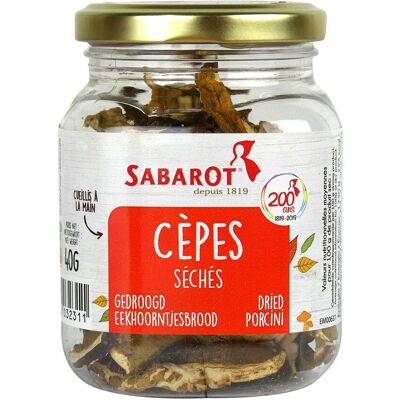 Cèpes extra séchés pot de 40g Sabarot - Publicité Cèpes extra séchés pot de 40g Sabarot - Publicité