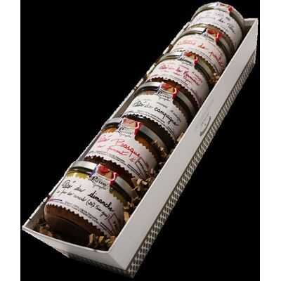 Coffret cadeau banneton gourmand 6 pâtés Lucien Georgelin - Publicité Coffret cadeau banneton gourmand 6 pâtés Lucien Georgelin - Publicité