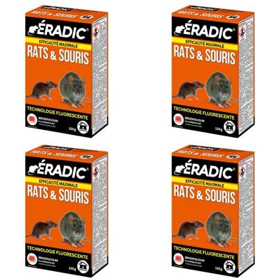CAUSSADE ERADIC Pâtes Fluorescentes - Anti Rats & Souris - Efficacité Maximale - Lieux Secs & Humides - 4x10 Sachets - Prêt à lemploi - Publicité CAUSSADE ERADIC Pâtes Fluorescentes - Anti Rats & Souris - Efficacité Maximale - Lieux Secs & Humides - 4x10 Sachets - Prêt à lemploi - Publicité